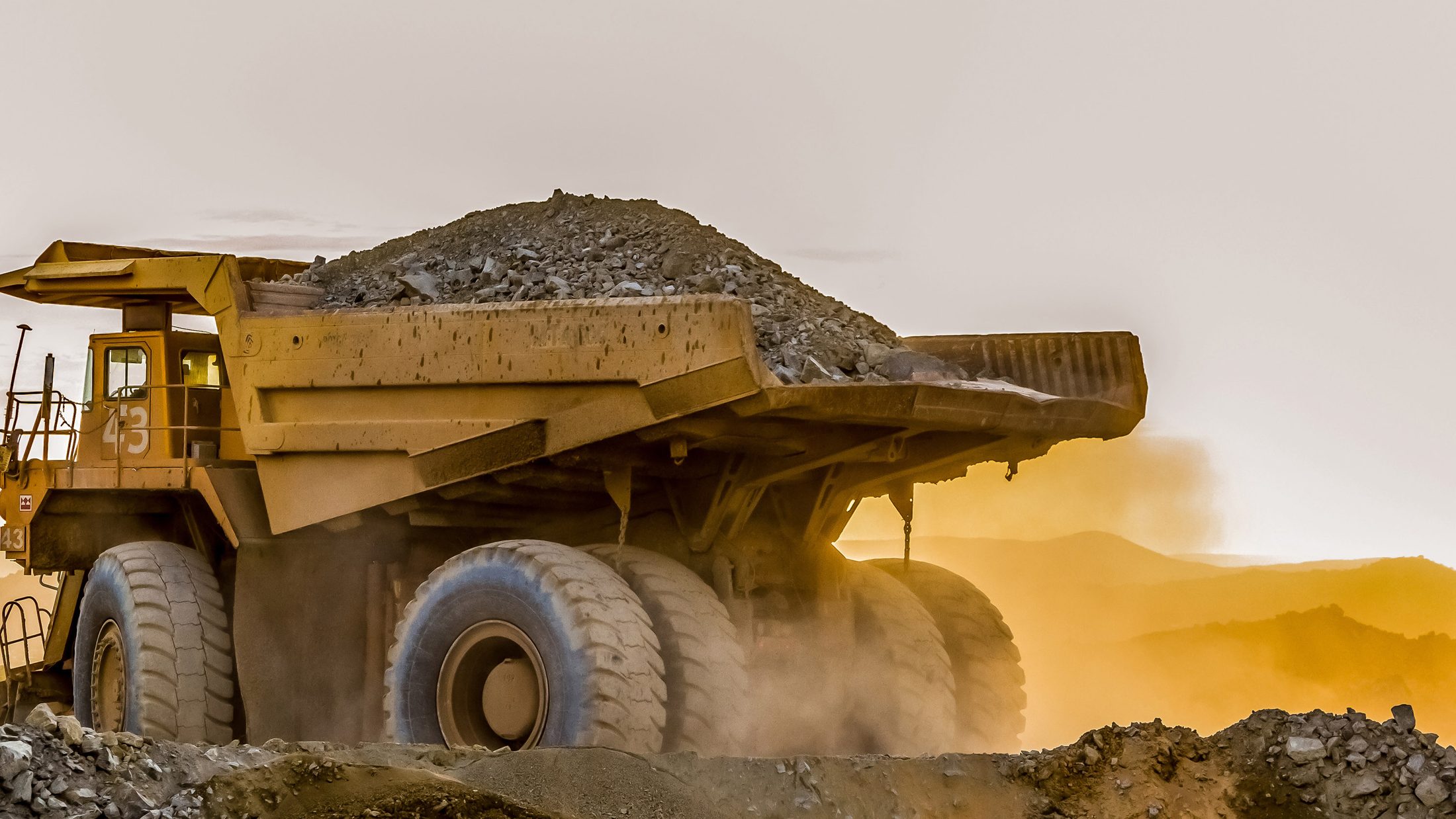Haul truck at a mine