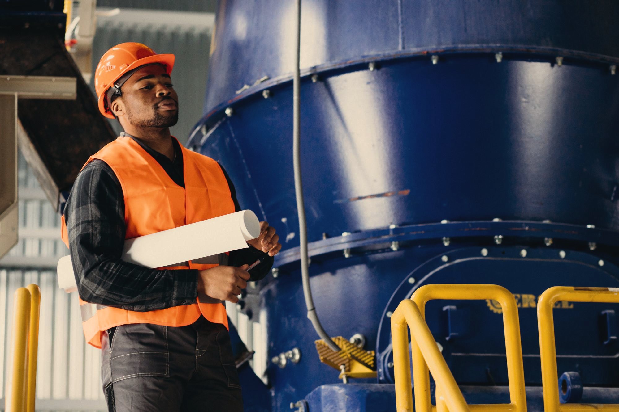 Engineer at an industrial plant